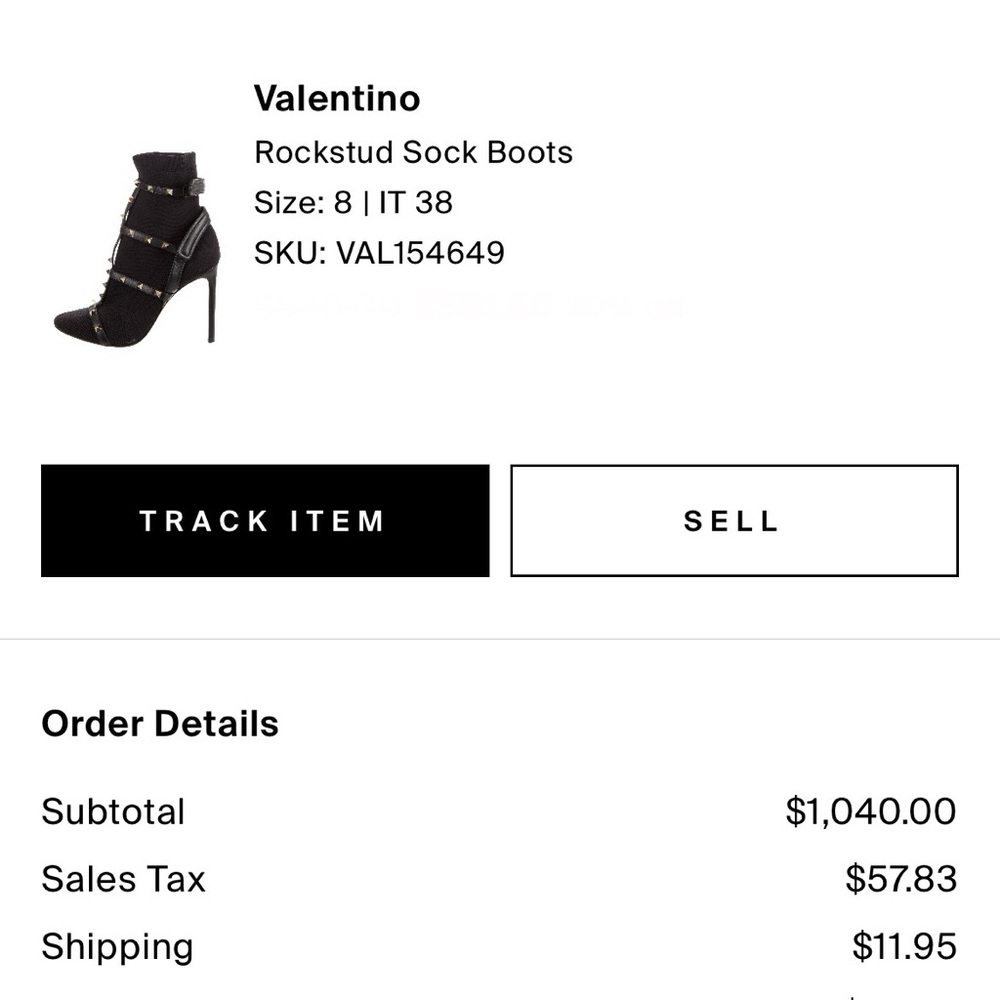 Valentino Black Studded Heeled Boots - Picture 6 of 6